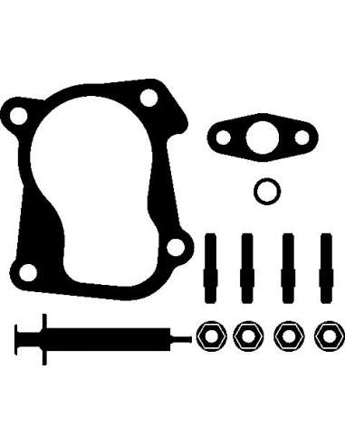 Juego de montaje, turbocompresor Elring 703.970 - VW Juego compresor