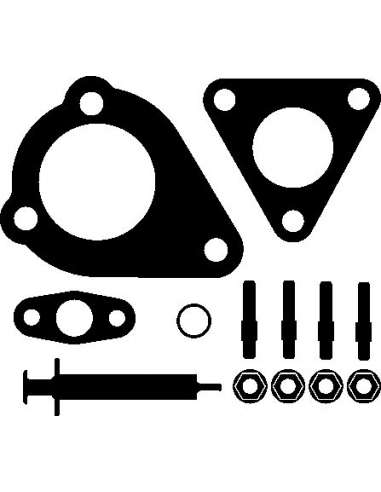 Juego de montaje, turbocompresor Elring 703.980 - VW Juego compresor