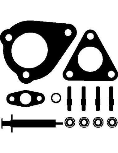 Juego de montaje, turbocompresor Elring 703.990 - VW Juego compresor