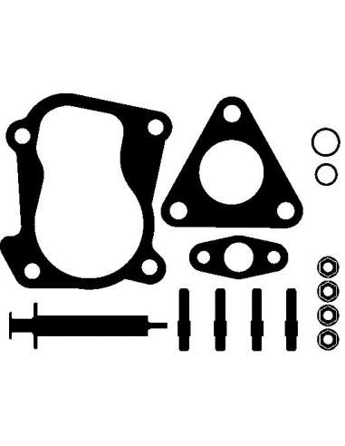 Juego de montaje, turbocompresor Elring 704.010 - VW Juego compresor