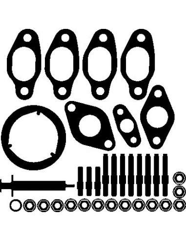 Juego de montaje, turbocompresor Elring 704.040 - VW Juego compresor