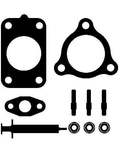 Juego de montaje, turbocompresor Elring 704.050 - VW Juego compresor