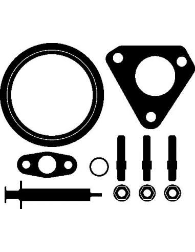 Juego de montaje, turbocompresor Elring 716.280 - VW Juego compresor