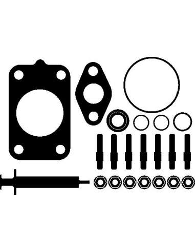 Juego de montaje, turbocompresor Elring 733.690 - SAAB Juego compresor