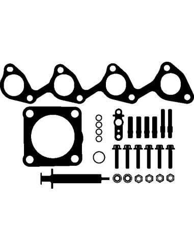 Juego de montaje, turbocompresor Elring 733.870 - FORD Juego compresor