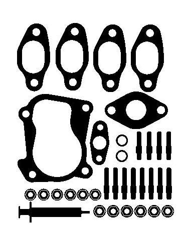 Juego de montaje, turbocompresor Elring 735.570 - VW Juego compresor