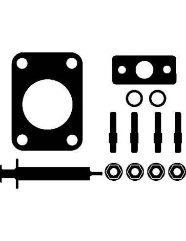 Juego de montaje, turbocompresor Elring 745.120 - PSA Juego compresor
