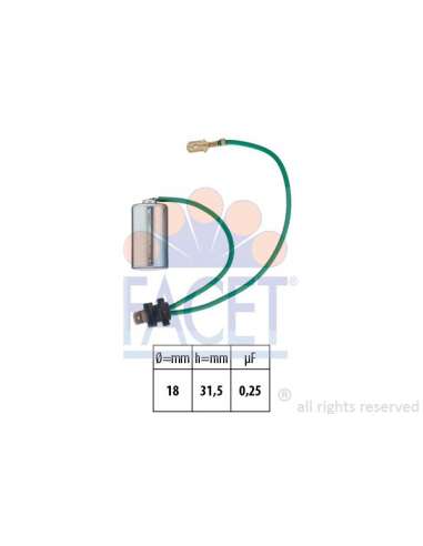 Condensador, sistema de encendido Facet 0.0179/108 - CONDENSADOR Made in Italy - OE Equivalent