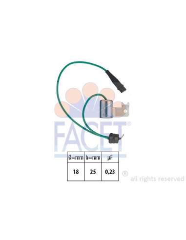Condensador, sistema de encendido Facet 0.0179/112 - CONDENSADOR, SISTEMA DE ENCENDIDO Made in Italy - OE Equivalent