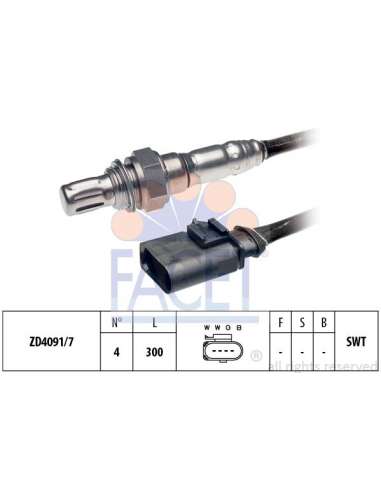 Sonda Lambda Facet 10.8170 - SONDA LAMBDA Made in Italy - OE Equivalent