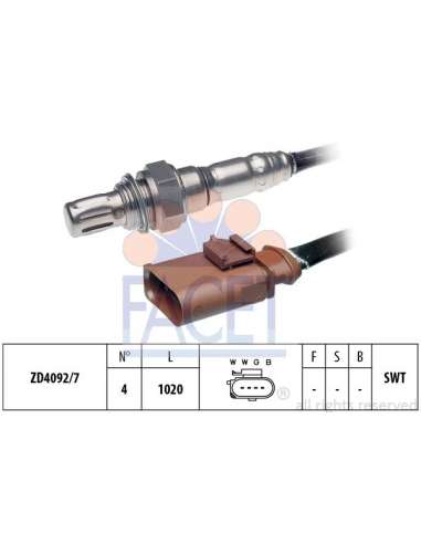 Sonda Lambda Facet 10.8172 - SONDA LAMBDA Made in Italy - OE Equivalent