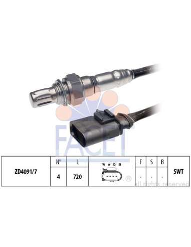 Sonda Lambda Facet 10.8173 - SONDA LAMBDA Made in Italy - OE Equivalent