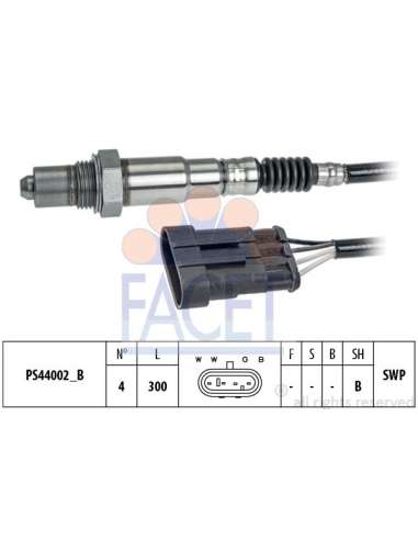 Sonda Lambda Facet 10.8203 - SONDA LAMBDA Made in Italy - OE Equivalent