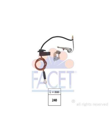Juego de contactos, distribuidor de encendido Facet 1.3691/2 - PLATINO Made in Italy - OE Equivalent