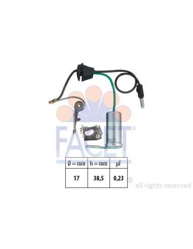 Juego de contactos, distribuidor de encendido Facet 1.3691/26 - PLATINO Made in Italy - OE Equivalent