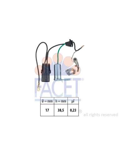 Juego de contactos, distribuidor de encendido Facet 1.3691/27 - PLATINO Made in Italy - OE Equivalent
