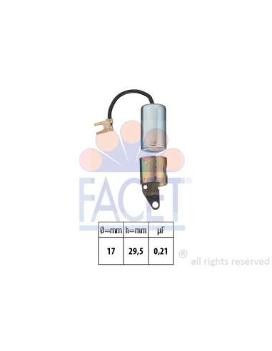 Condensador, sistema de encendido Facet 0.0267 - CONDENSADOR, SISTEMA DE ENCENDIDO Made in Italy - OE Equivalent
