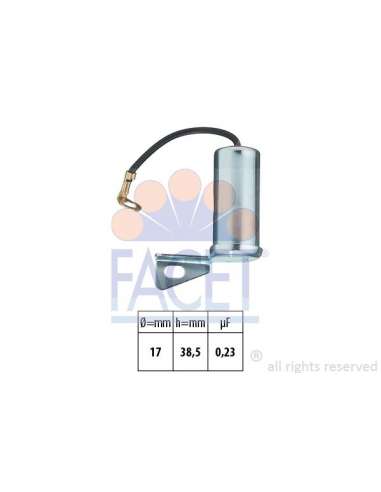 Condensador, sistema de encendido Facet 0.0326 - CONDENSADOR, SISTEMA DE ENCENDIDO Made in Italy - OE Equivalent