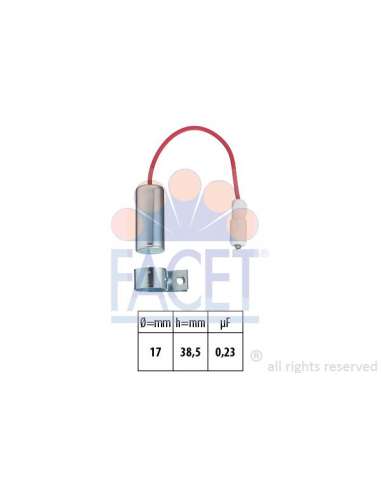 Condensador, sistema de encendido Facet 0.0339 - CONDENSADOR Made in Italy - OE Equivalent