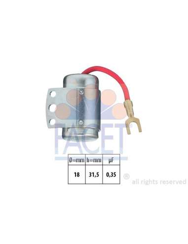 Condensador, sistema de encendido Facet 0.0066 - CONDENSADOR, SISTEMA DE ENCENDIDO Made in Italy - OE Equivalent