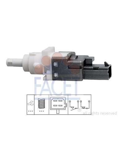 Conmutador, accionamiento embrague (gestión motor) Facet 7.1161 - INTERRUPTOR DE STOP Made in Italy - OE Equivalent