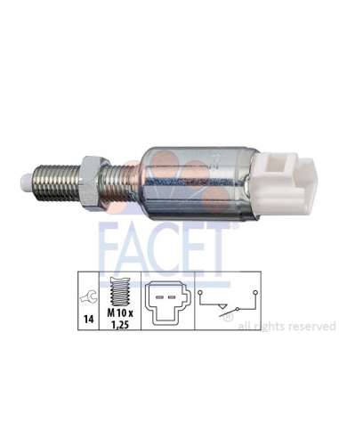 Conmutador, accionamiento embrague (gestión motor) Facet 7.1259 - INTERRUPTOR DE STOP Made in Italy - OE Equivalent