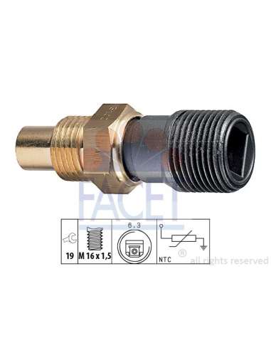 Sensor, temperatura del refrigerante Facet 7.3102 - TERMORESISTENCIA PARA TEMPERATURA A GUA Made in Italy - OE Equivalent