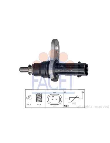 Sensor, temperatura del refrigerante Facet 7.3356 - TERMORESISTENCIA PARA TEMPERATURA A GUA Made in Italy - OE Equivalent