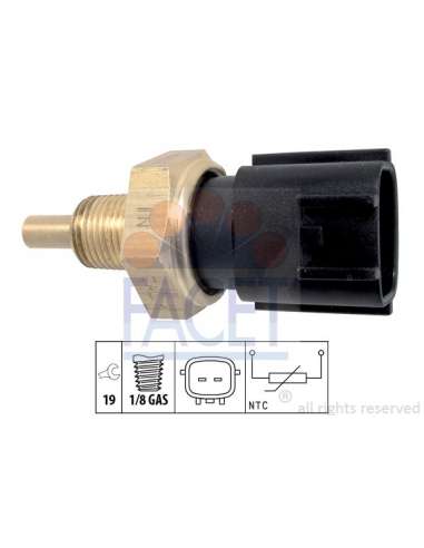 Sensor, temperatura del refrigerante Facet 7.3358 - TERMORESISTENCIA PARA TEMPERATURA A GUA Made in Italy - OE Equivalent