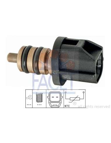 Sensor, temperatura combustible Facet 7.3383 - TERMORESISTENCIA PARA TEMPERATURA A GUA Made in Italy - OE Equivalent