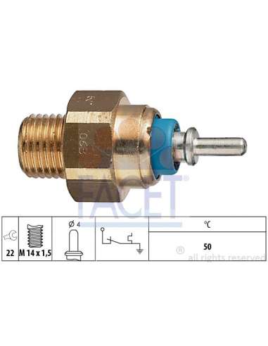Interruptor de temperatura, testigo de líquido refrigerante Facet 7.4070 - INTERRUPTOR PARA LUZ TESTIGO TEMP.A GUA Made ...
