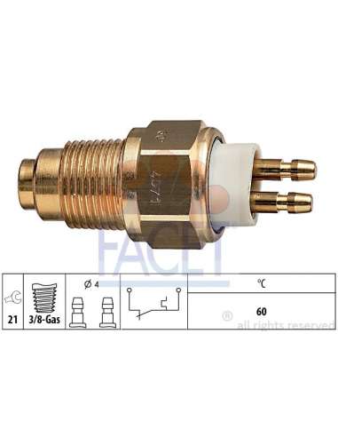 Interruptor de temperatura, testigo de líquido refrigerante Facet 7.4071 - INTERRUPTOR PARA LUZ TESTIGO TEMP.A GUA Made ...