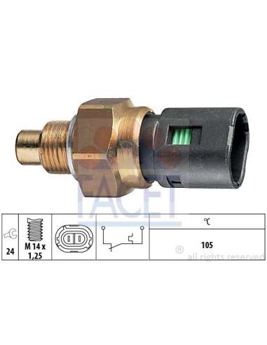 Interruptor de temperatura, testigo de líquido refrigerante Facet 7.4126 - INTERRUPTOR PARA LUZ TESTIGO TEMP.A GUA Made ...