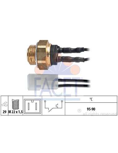 Interruptor de temperatura, ventilador del radiador Facet 7.5113 - INTERRUPTOR TEMPERATURA, VENTILADOR  DEL RADIADOR Mad...