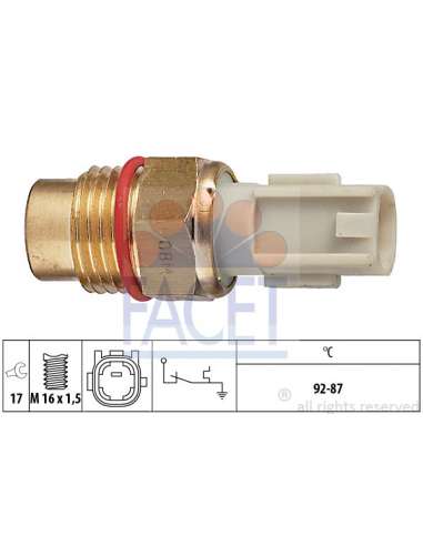 Interruptor de temperatura, ventilador del radiador Facet 7.5198 - TERMOCONTACTO PARA ELECTRO-VENTILAD OR Made in Italy ...