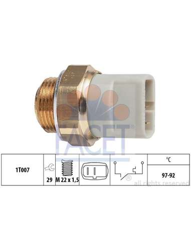 Interruptor de temperatura, ventilador del radiador Facet 7.5279 - TERMOCONTACTO PARA ELECTRO-VENTILAD OR Made in Italy ...
