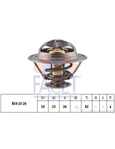 Termostato, recirculación gases de escape Facet 7.8314S - TERMOSTATO Made in Italy - OE Equivalent
