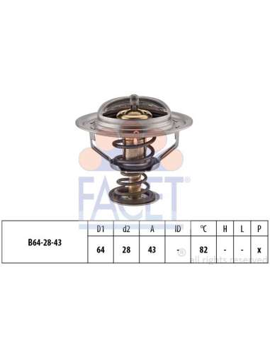 Termostato, recirculación gases de escape Facet 7.8379S - TERMOSTATO Made in Italy - OE Equivalent