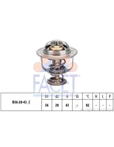 Termostato, recirculación gases de escape Facet 7.8413S - TERMOSTATO Made in Italy - OE Equivalent