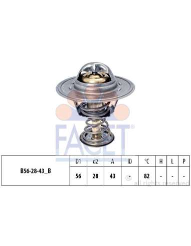 Termostato, recirculación gases de escape Facet 7.8769S - TERMOSTATO Made in Italy - OE Equivalent