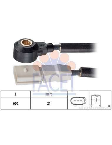 Sensor de detonaciones Facet 9.3183 - SENSOR DE PICADO Made in Italy - OE Equivalent