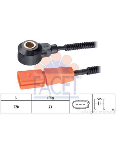 Sensor de detonaciones Facet 9.3186 - SENSOR DE PICADO Made in Italy - OE Equivalent