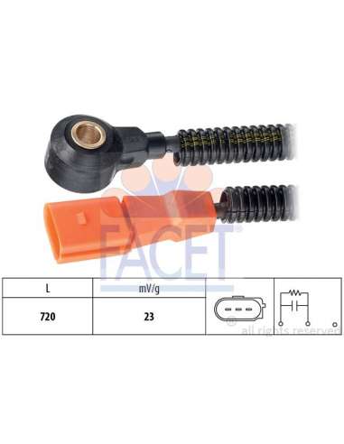 Sensor de detonaciones Facet 9.3190 - SENSOR DE PICADO Made in Italy - OE Equivalent