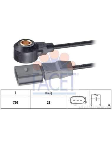 Sensor de detonaciones Facet 9.3199 - SENSOR DE PICADO Made in Italy - OE Equivalent