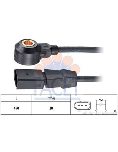 Sensor de detonaciones Facet 9.3200 - SENSOR DE PICADO Made in Italy - OE Equivalent