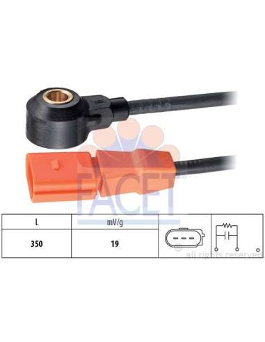 Sensor de detonaciones Facet 9.3201 - SENSOR DE PICADO Made in Italy - OE Equivalent