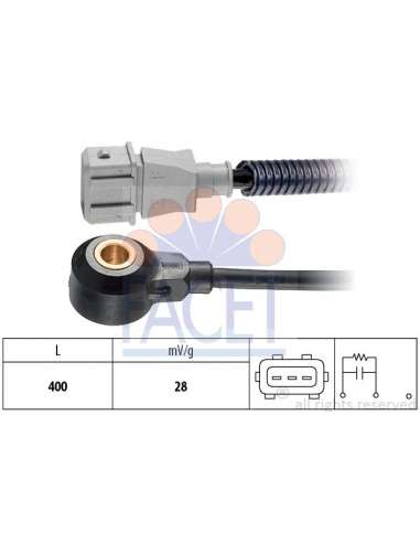 Sensor de detonaciones Facet 9.3203 - SENSOR DE PICADO Made in Italy - OE Equivalent