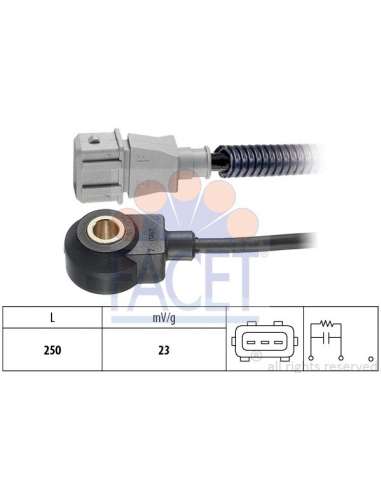 Sensor de detonaciones Facet 9.3206 - SENSOR DE PICADO Made in Italy - OE Equivalent