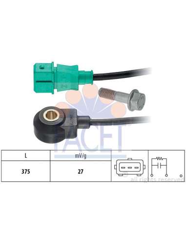 Sensor de detonaciones Facet 9.3235 - SENSOR DE PICADO Made in Italy - OE Equivalent