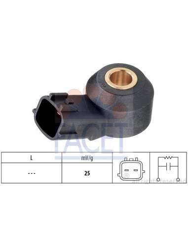 Sensor de detonaciones Facet 9.3257 - SENSOR DE PICADO Made in Italy - OE Equivalent